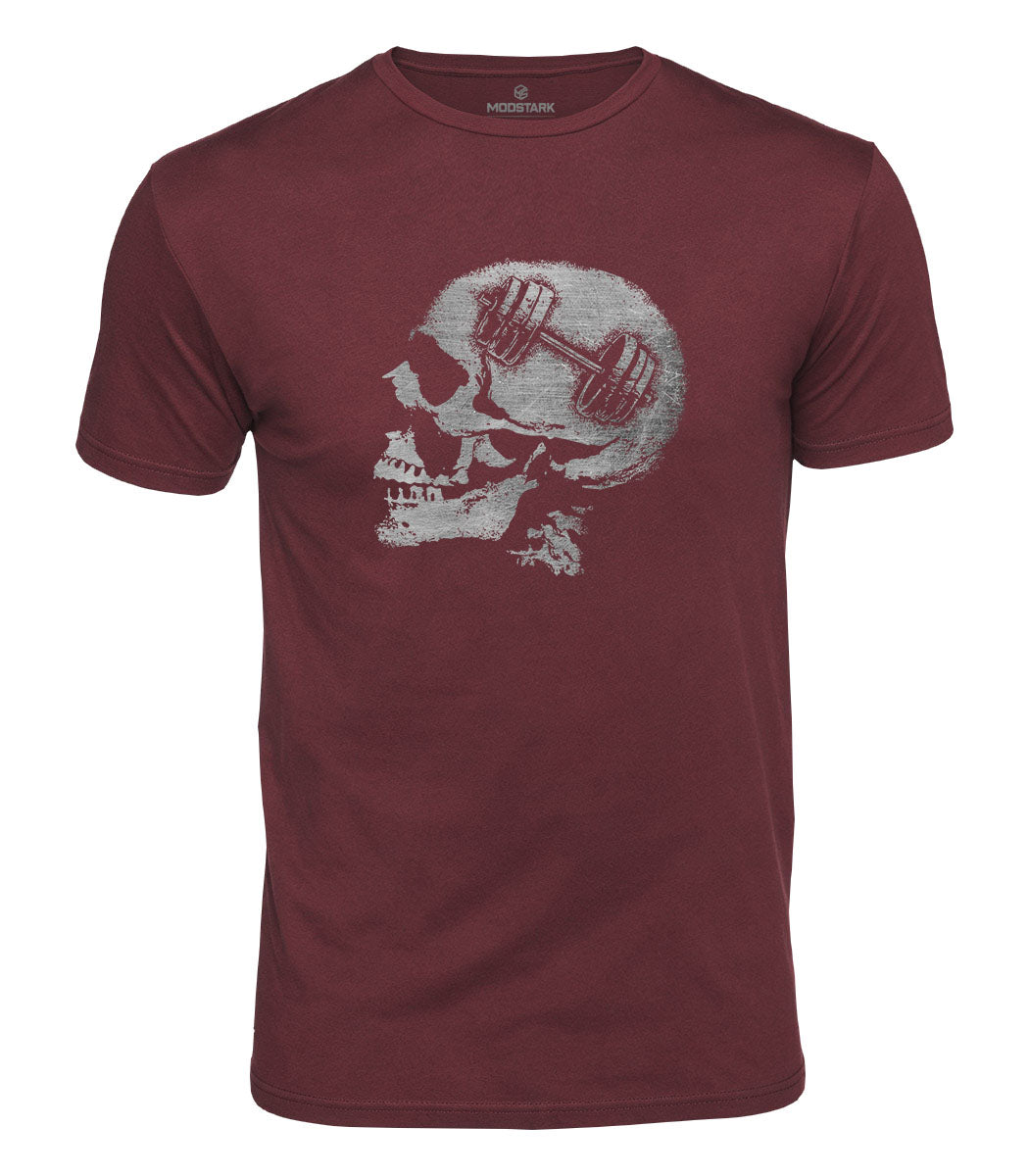 Skull Dumbbell Cotton T-Shirt