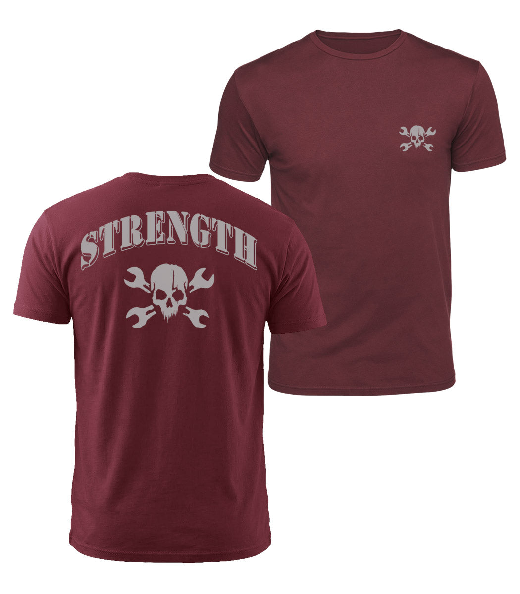 Strength Skull Cotton T-Shirt