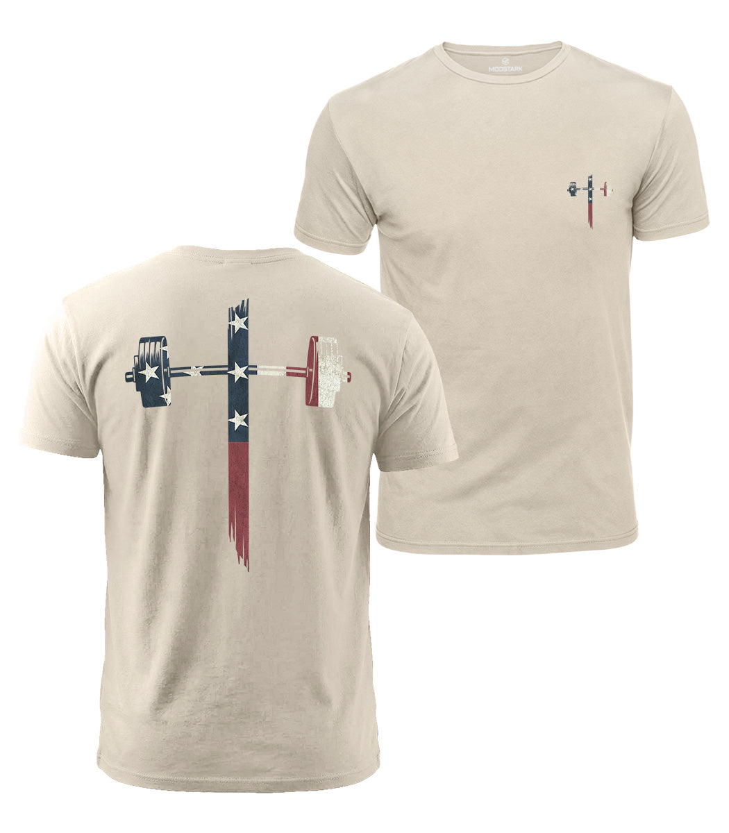 USA Barbell Cross Cotton T-Shirt
