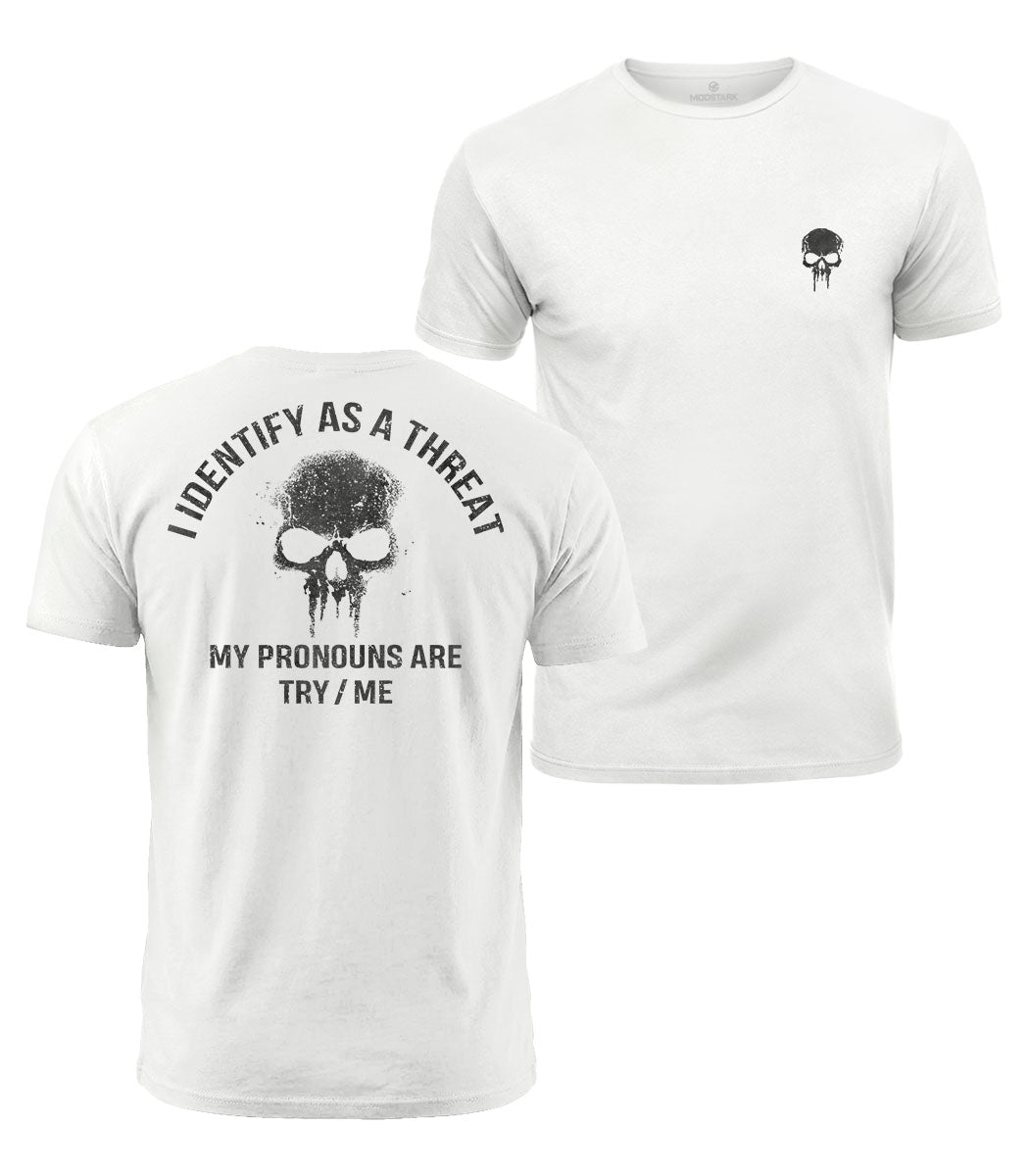Try Me Skull Cotton T-Shirt