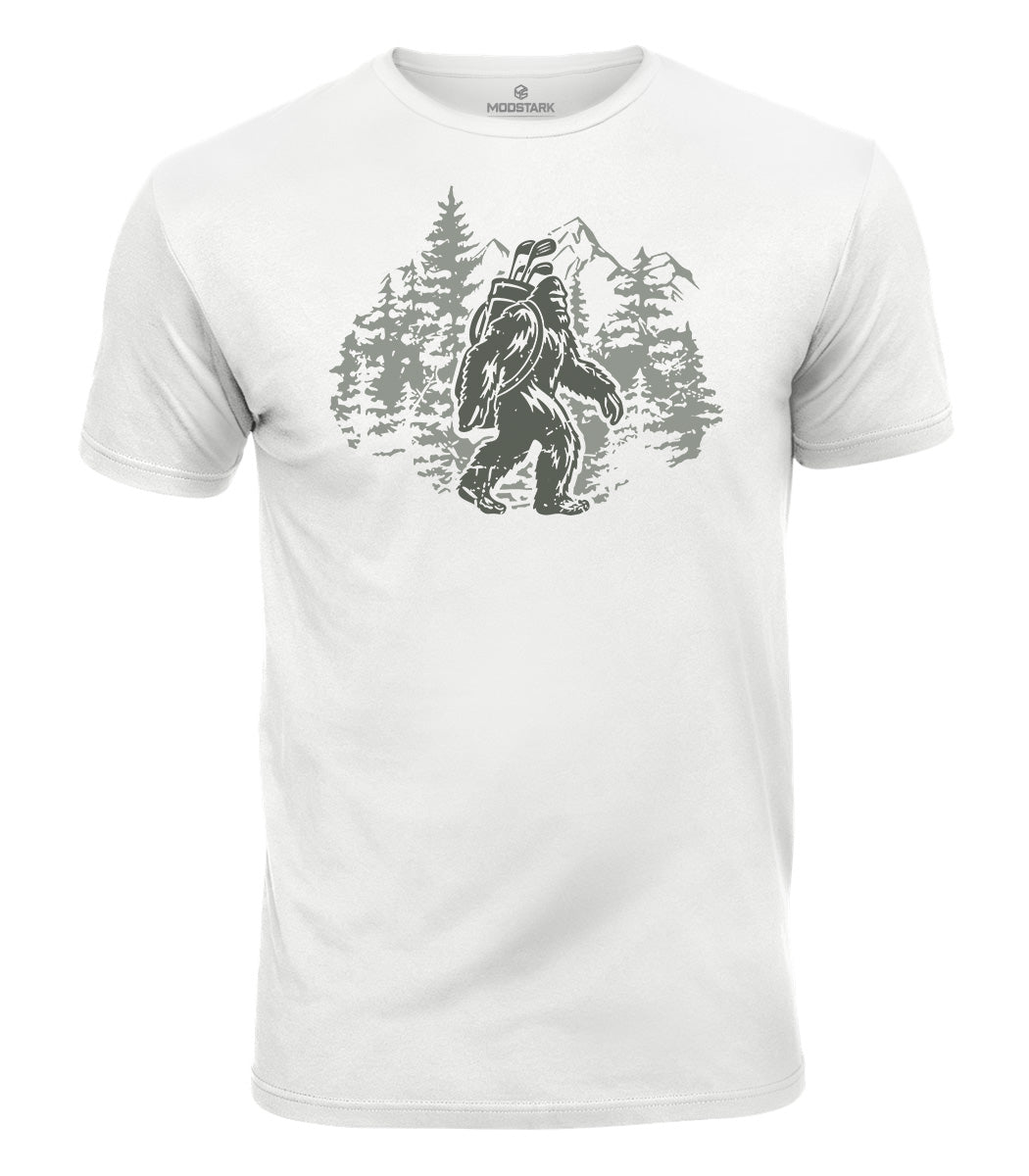 Bigfoot Golfing Cotton T-Shirt