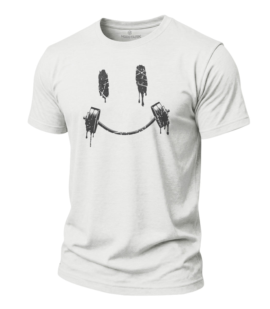 Smile Barbell Cotton T-Shirt