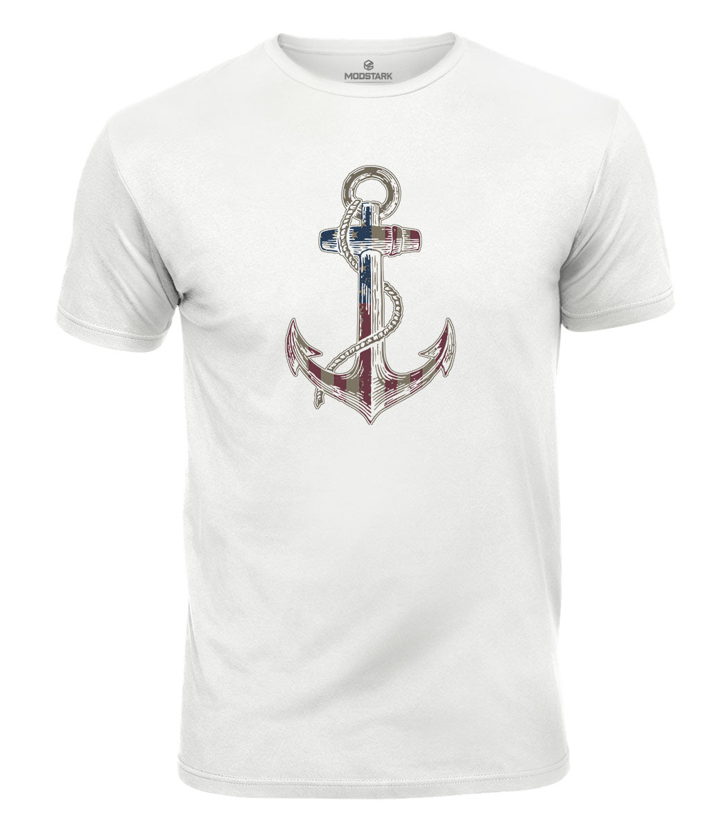 Patriotic Anchor Cotton T-Shirt