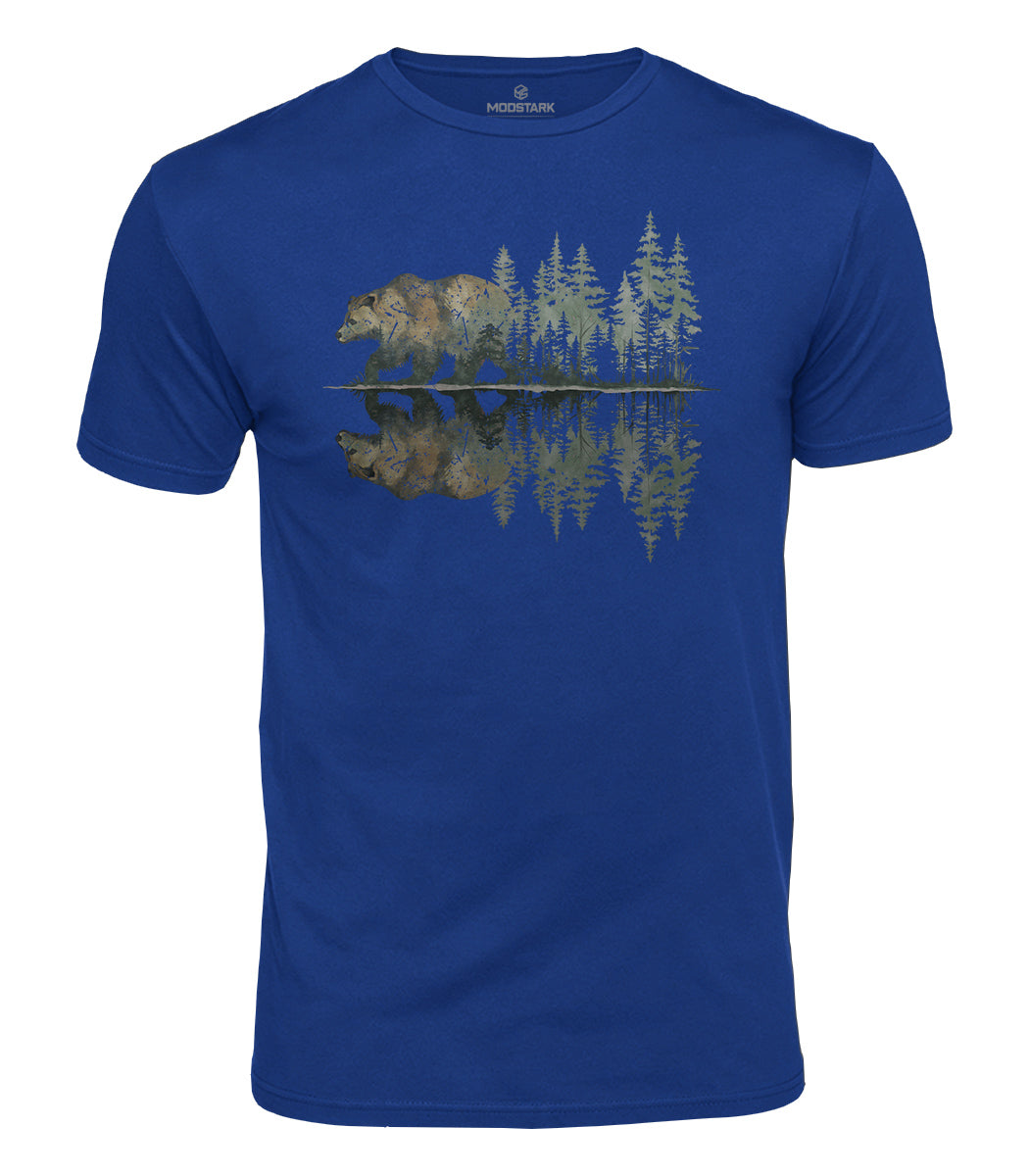 Bear Forest Reflection Cotton T-Shirt