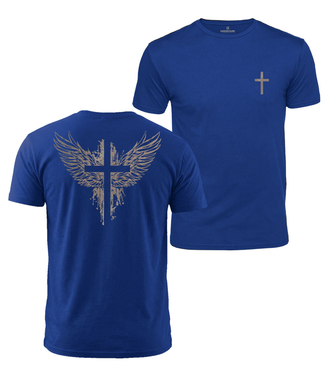 Cross & Wings Cotton T-Shirt