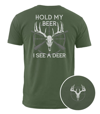 Funny Deer Hunting Cotton T-Shirt