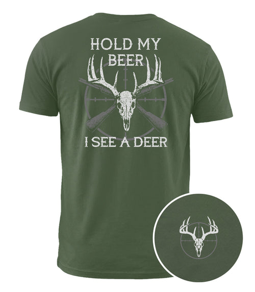 Funny Deer Hunting Cotton T-Shirt