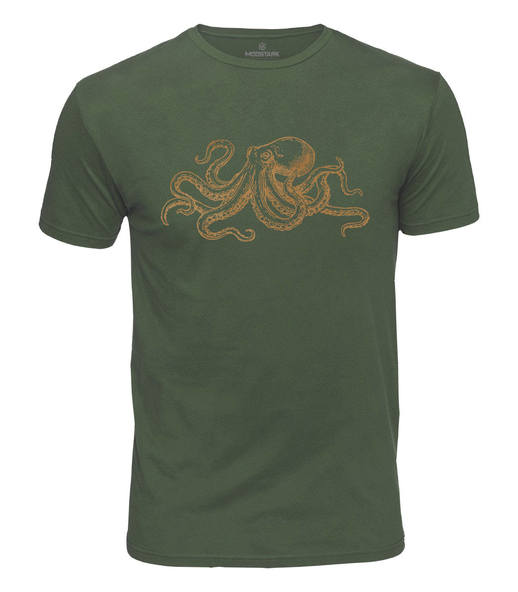 Vintage Octopus Cotton T-Shirt