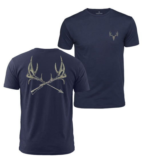 Crossed Antlers Cotton T-Shirt
