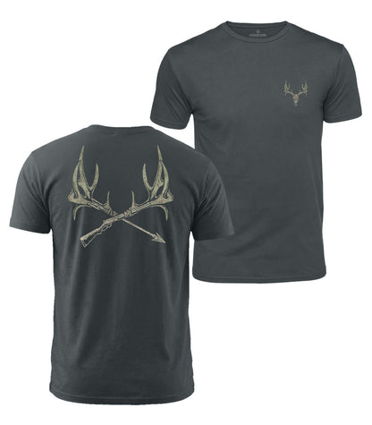 Crossed Antlers Cotton T-Shirt