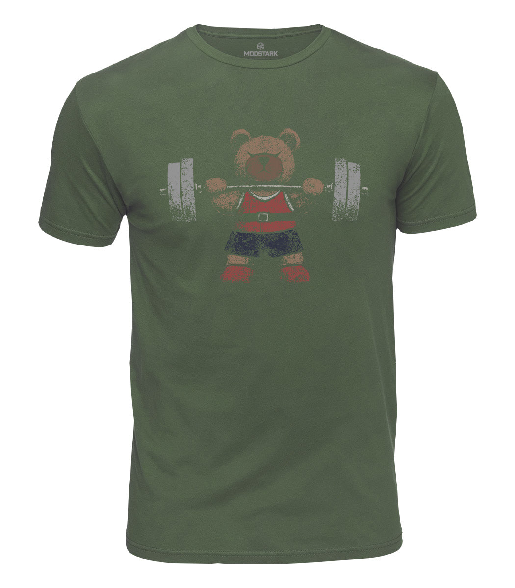 Lifting Bear Cotton T-Shirt