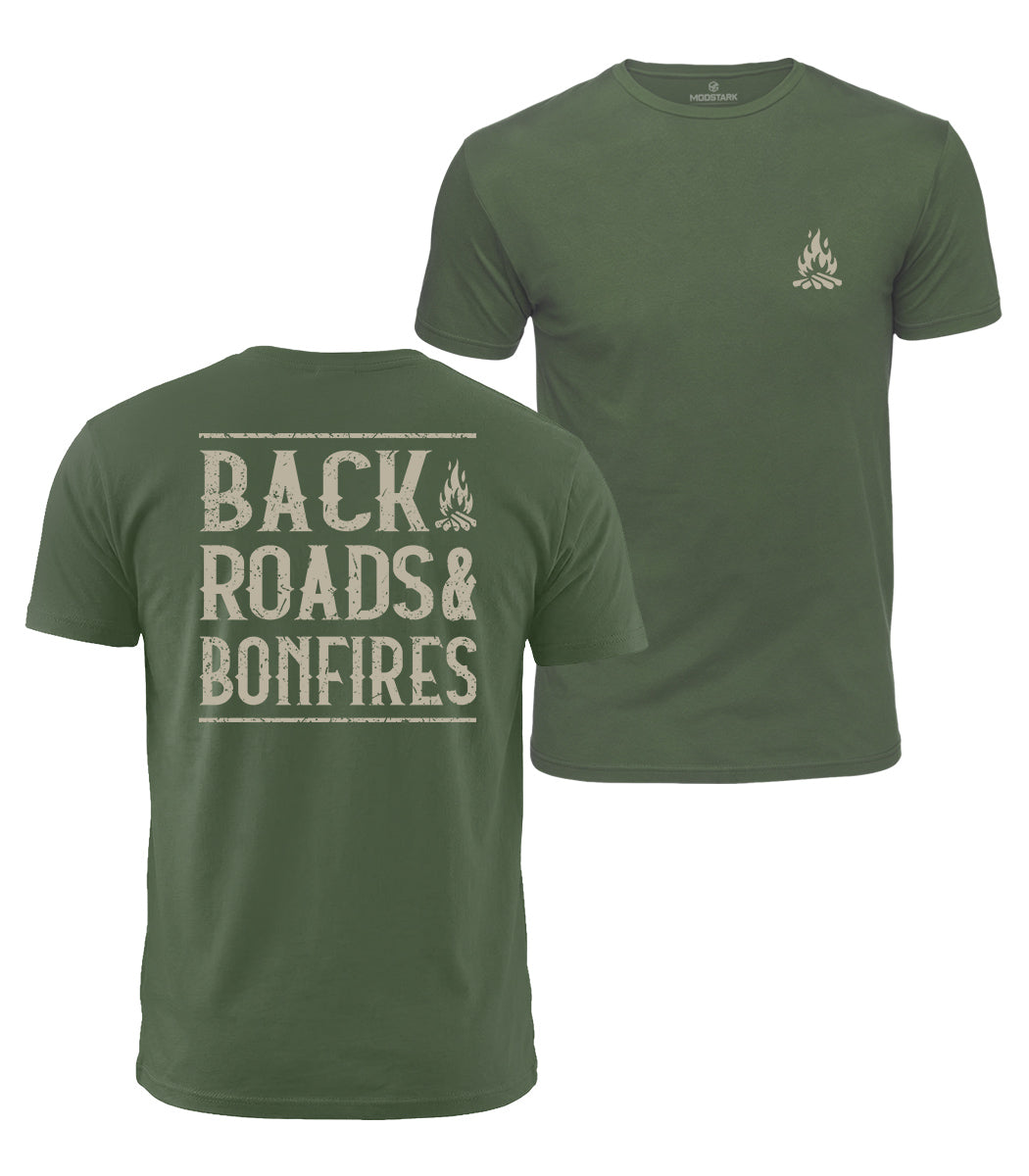 Back Roads And Bonfires Cotton T-Shirt