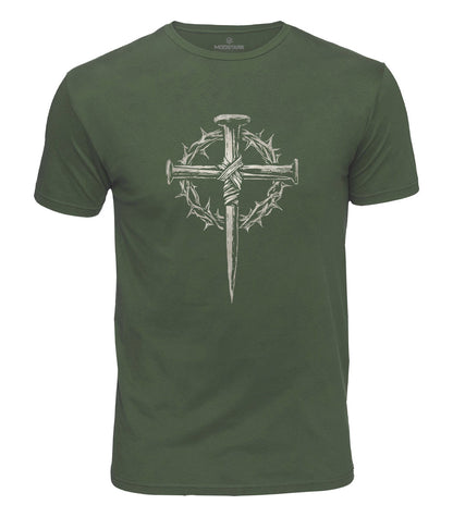 Three Nails Cross Cotton T-Shirt