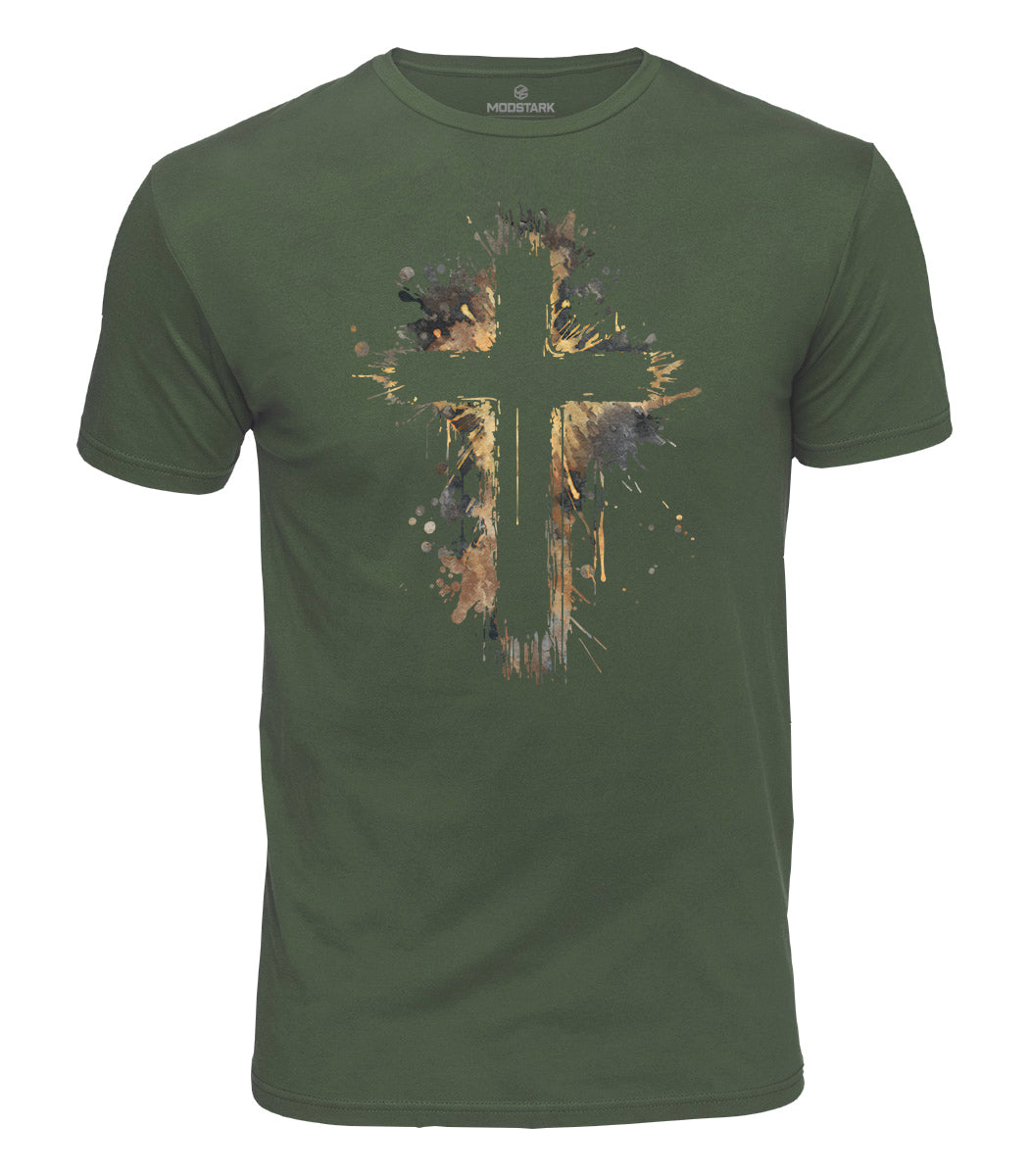 Painted Cross Cotton T-Shirt
