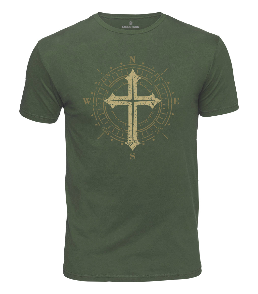 Faith Compass Cross Cotton T-Shirt