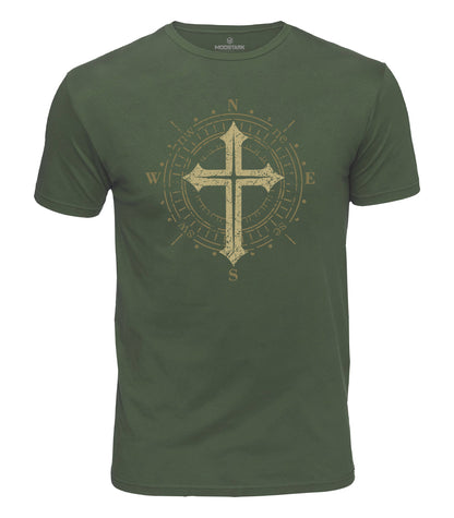 Faith Compass Cross Cotton T-Shirt