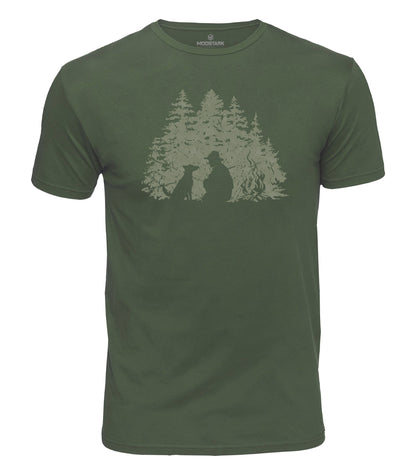 Camping With My Dog Cotton T-Shirt