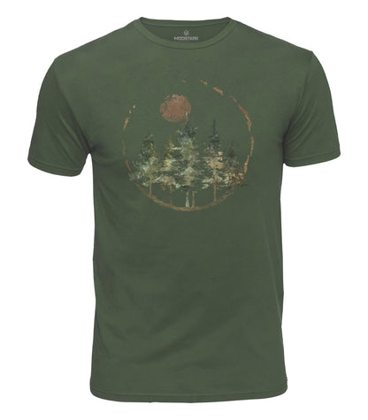 Vintage Pine Forest Cotton T-Shirt