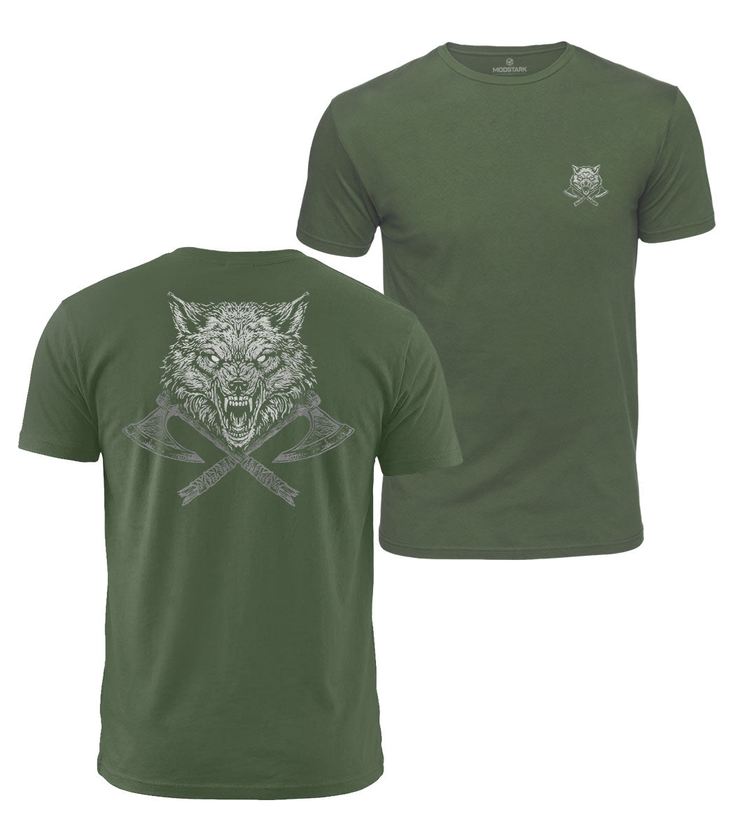 Warrior Wolf Cotton T-Shirt
