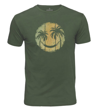 Tropical Smiley Face Cotton T-Shirt