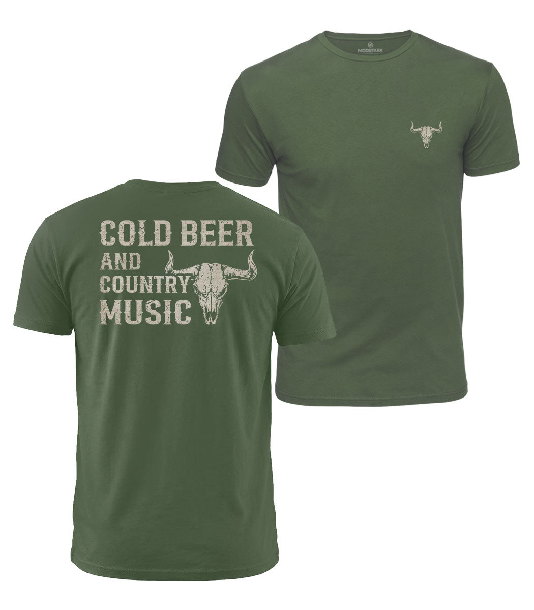 Cold Beer & Country Music Cotton T-Shirt