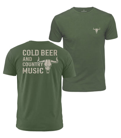 Cold Beer & Country Music Cotton T-Shirt
