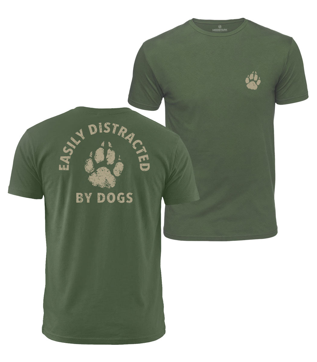 Distracted By Dogs Cotton T-Shirt