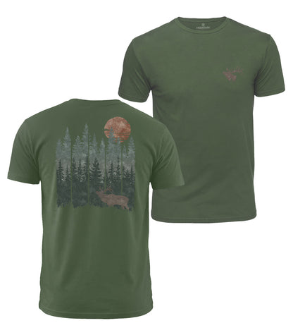 Wilderness Elk Forest Cotton T-Shirt