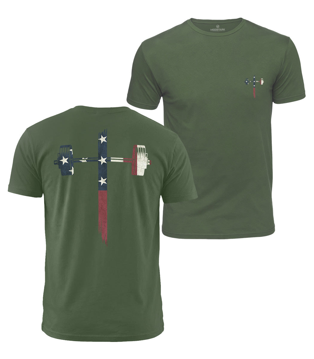 USA Barbell Cross Cotton T-Shirt