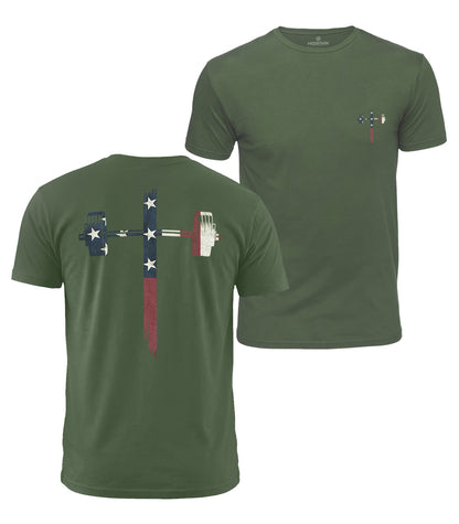 USA Barbell Cross Cotton T-Shirt