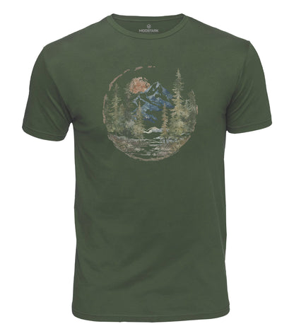 Mountain Forest Landscape Cotton T-Shirt