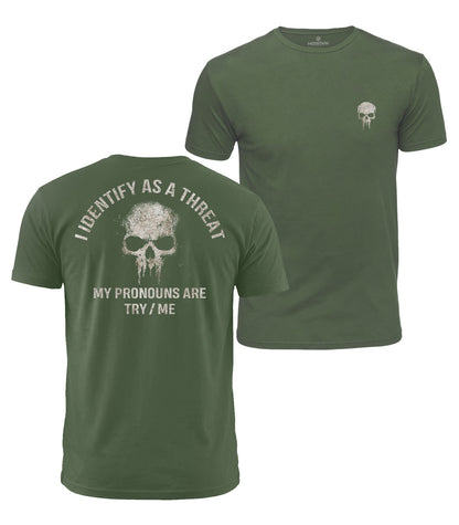 Try Me Skull Cotton T-Shirt