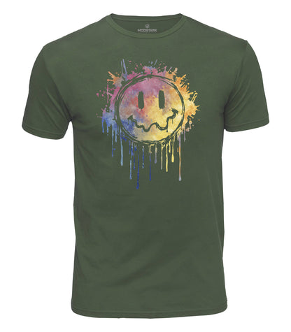 Dripping Smiley Face Cotton T-Shirt