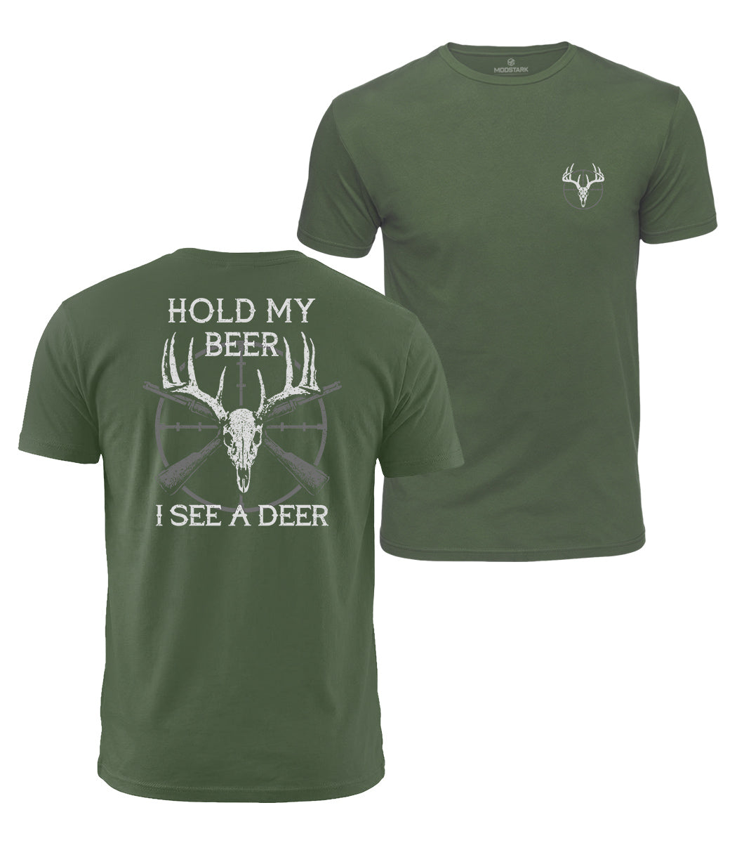 Funny Deer Hunting Cotton T-Shirt