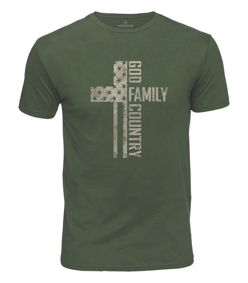 God Family Country Cotton T-Shirt