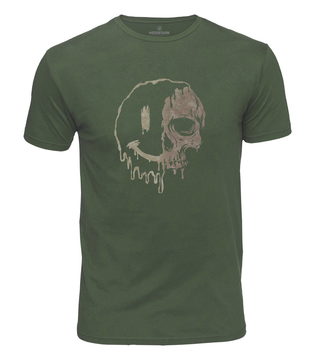Melting Skull Smile Cotton T-Shirt