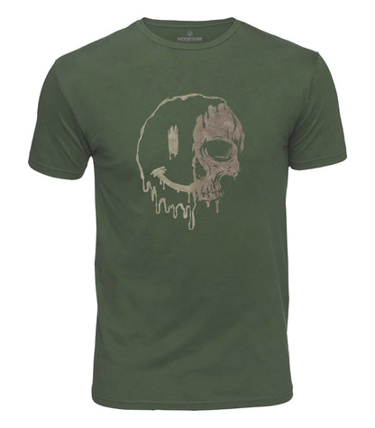 Melting Skull Smile Cotton T-Shirt