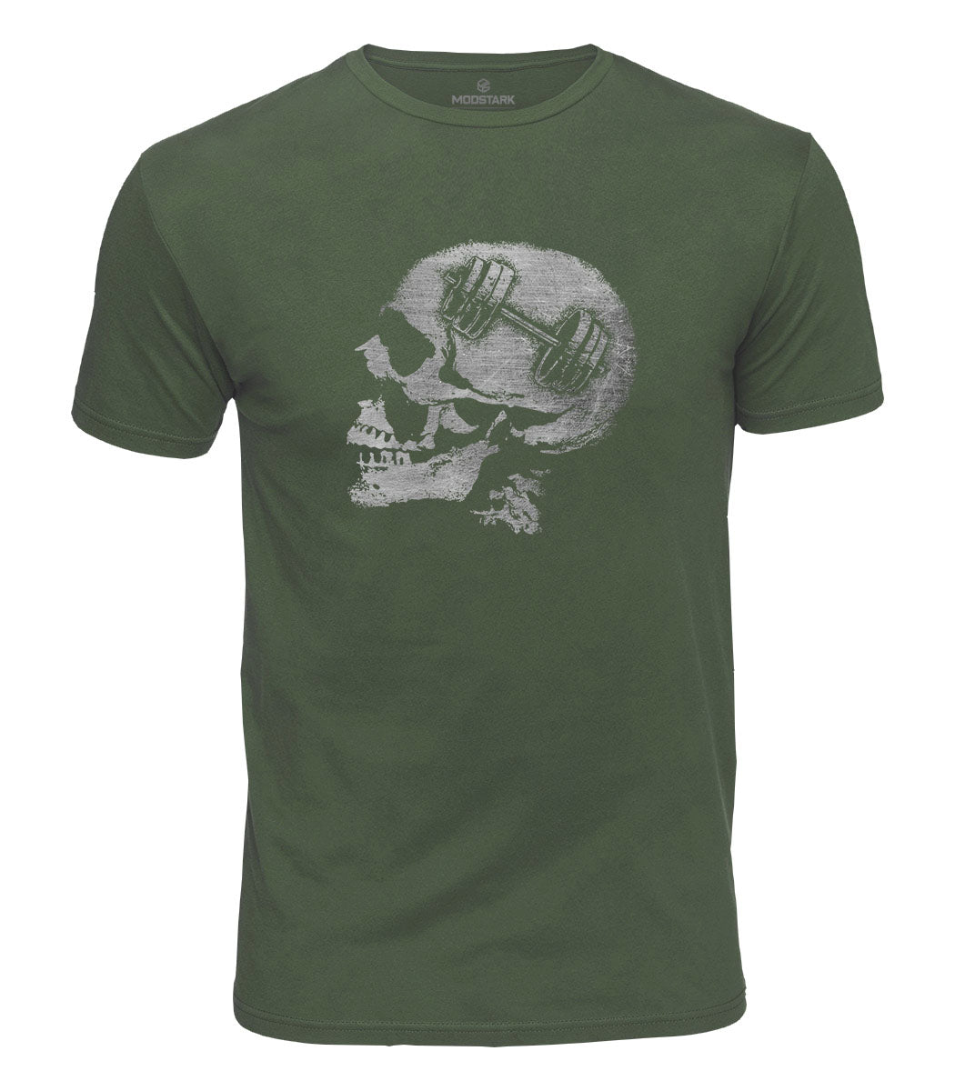 Skull Dumbbell Cotton T-Shirt