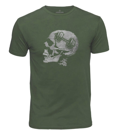 Skull Dumbbell Cotton T-Shirt