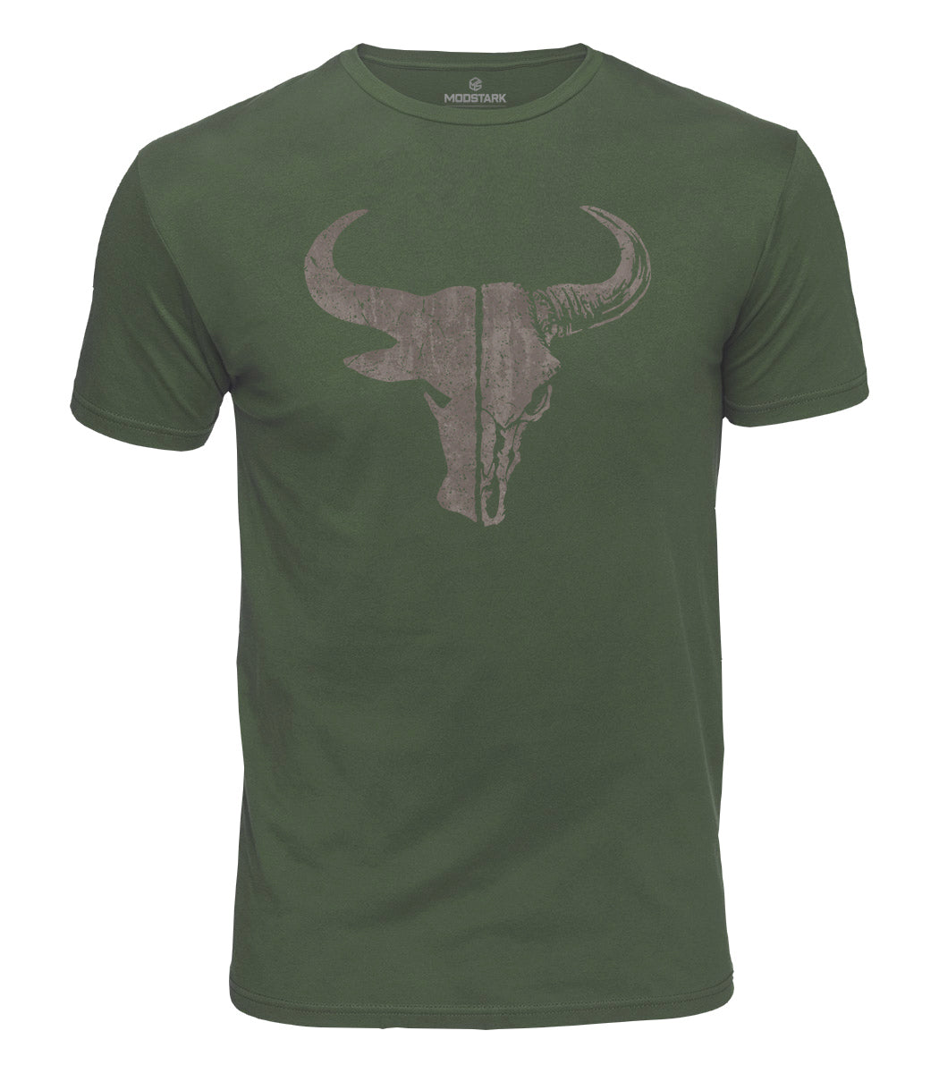 Vintage Bull Skull Cotton T-Shirt
