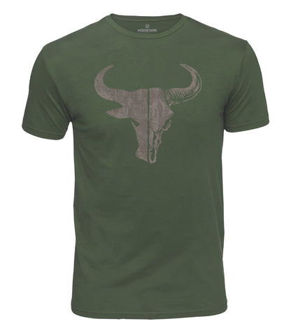 Vintage Bull Skull Cotton T-Shirt
