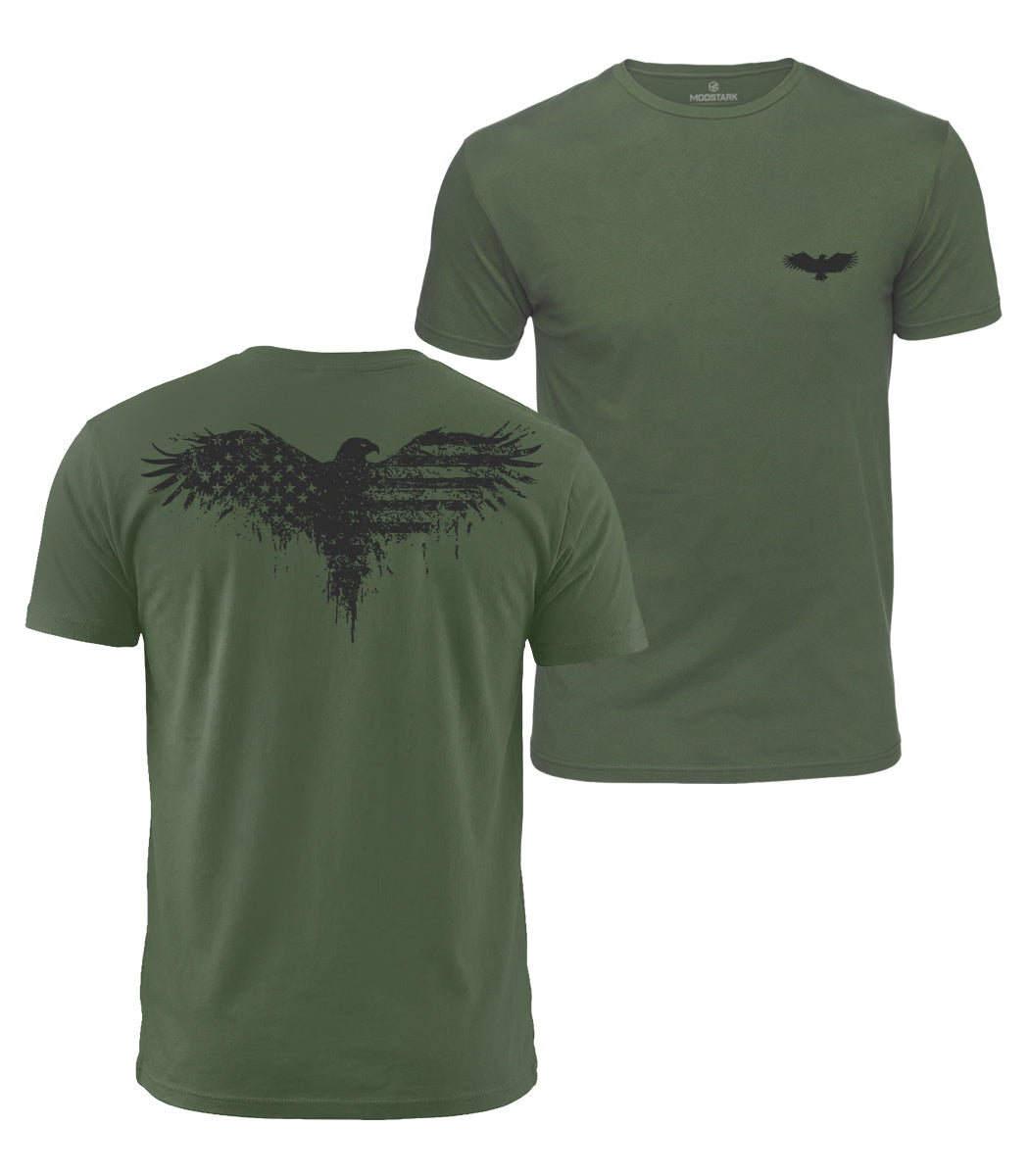 Patriotic Eagle Cotton T-Shirt