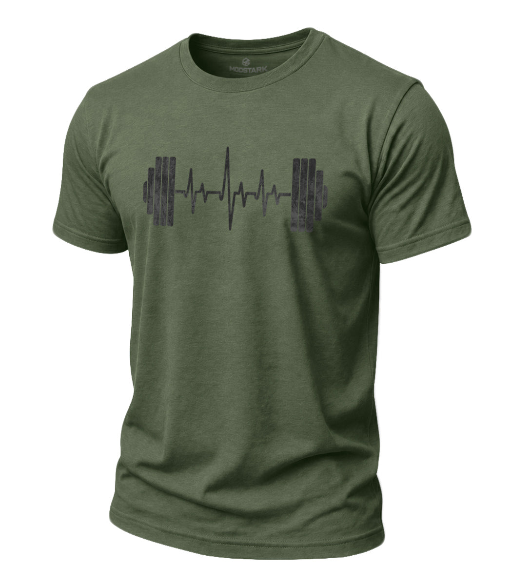 Barbell Heartbeat Cotton T-Shirt