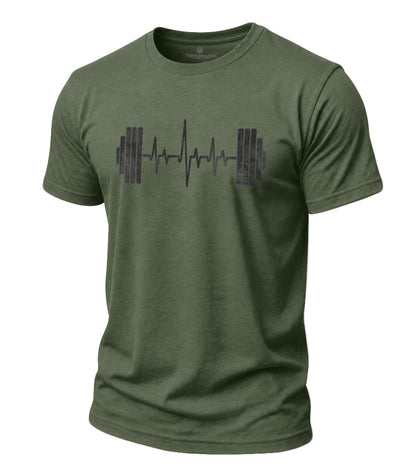 Barbell Heartbeat Cotton T-Shirt