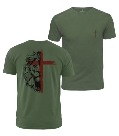 Lion Cross Cotton T-Shirt