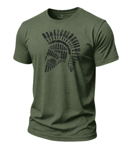 Rugged Spartan Helmet Cotton T-Shirt
