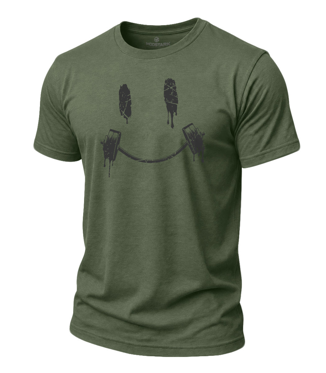 Smile Barbell Cotton T-Shirt