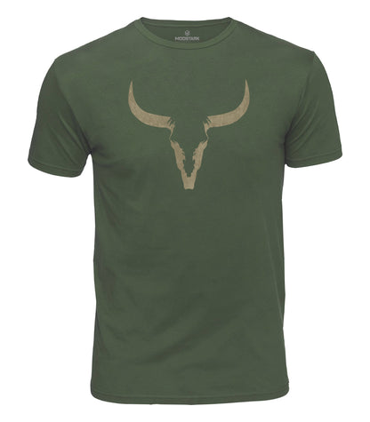 Minimalist Bull Skull Cotton T-Shirt
