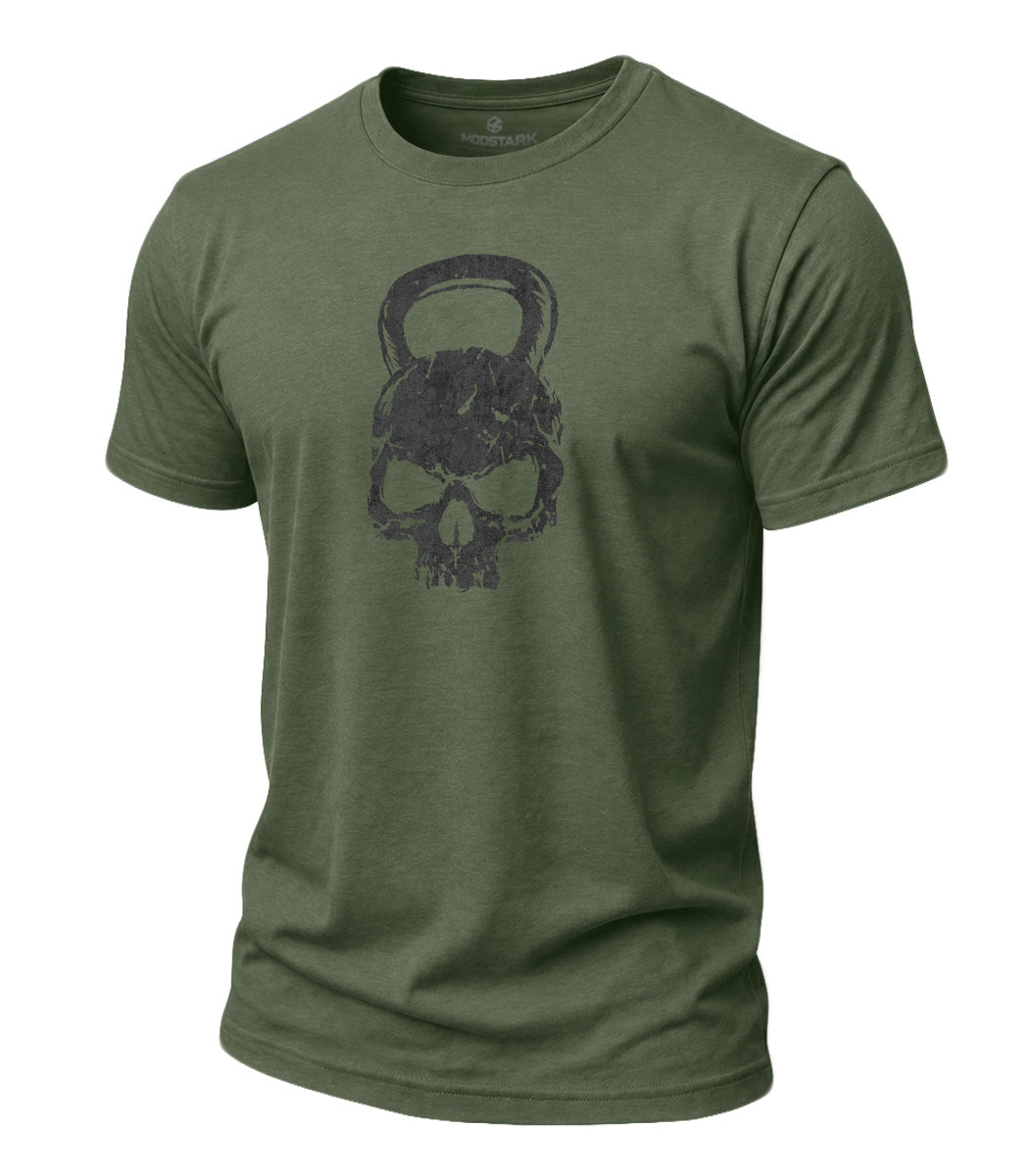 Kettlebell Skull Cotton T-Shirt