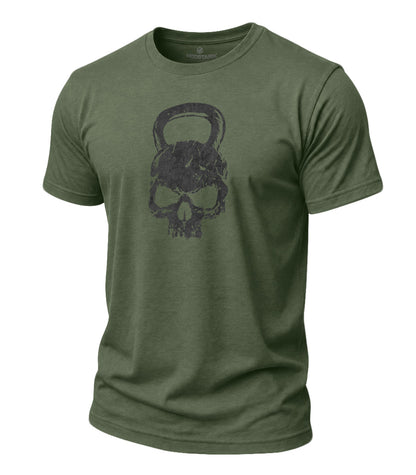Kettlebell Skull Cotton T-Shirt